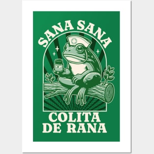 Sana Sana Colita De Rana Cute Mexican Nurse - Mexican Saying Posters and Art